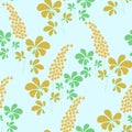 Vector seamless pattern, hand drawn botanical elements Royalty Free Stock Photo